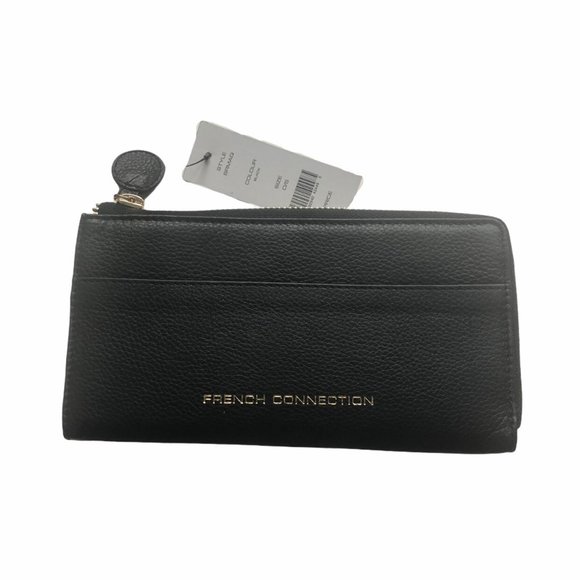 NWT French Connection Vegas Leather Zip Card Purse - Picture 1 of 5
